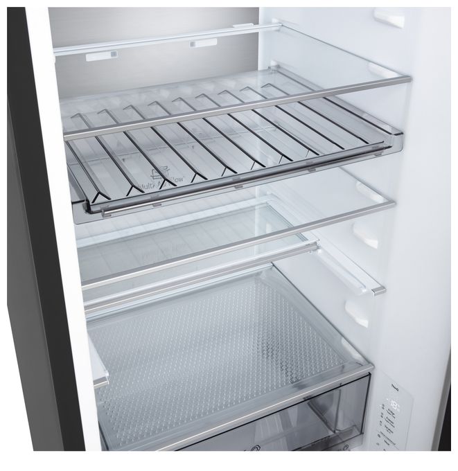 262 l / 113 l Kühl-Gefrierkombi freistehend NoFrost 112 kWh Jahr  GBBS524AEV (Schwarz) 