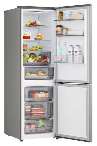 220 l / 113 l Kühl-Gefrierkombi freistehend NoFrost 169 kWh Jahr  GBBSJ1CCPY (Silber) 