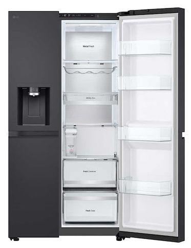 Side-by-Side Kühl-/ Gefrierkombination 404 l / 219 l 175 kWh 1790 mm x 913 mm  GSLB91EVAB (Schwarz) 