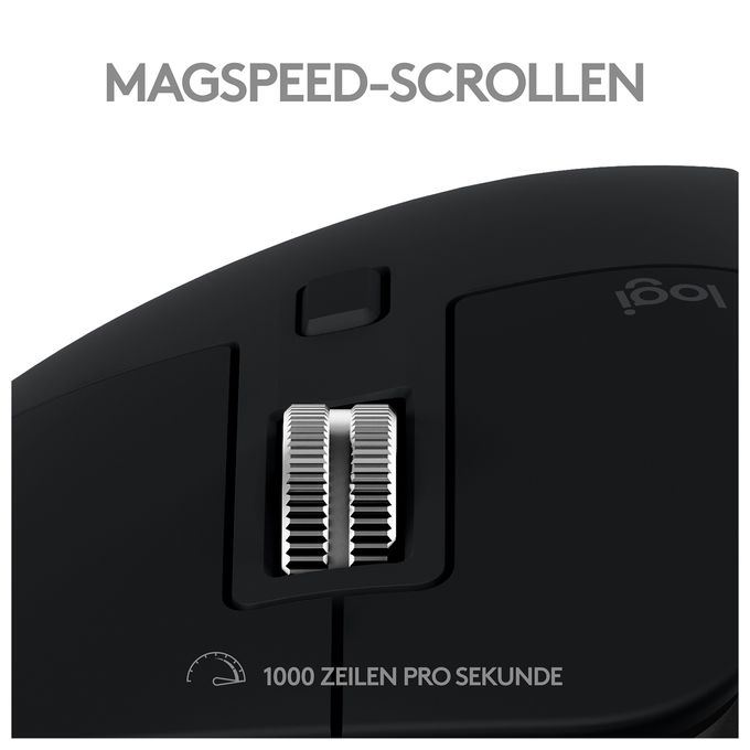 8000 DPI Büro Maus Laser  MX Master 3S for Mac (Grau) 