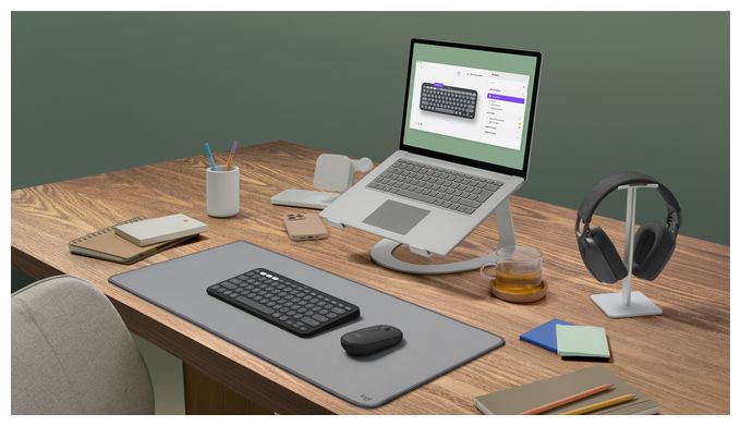 Universal Tastatur RF Wireless + Bluetooth  Pebble 2 Combo (Graphit) 