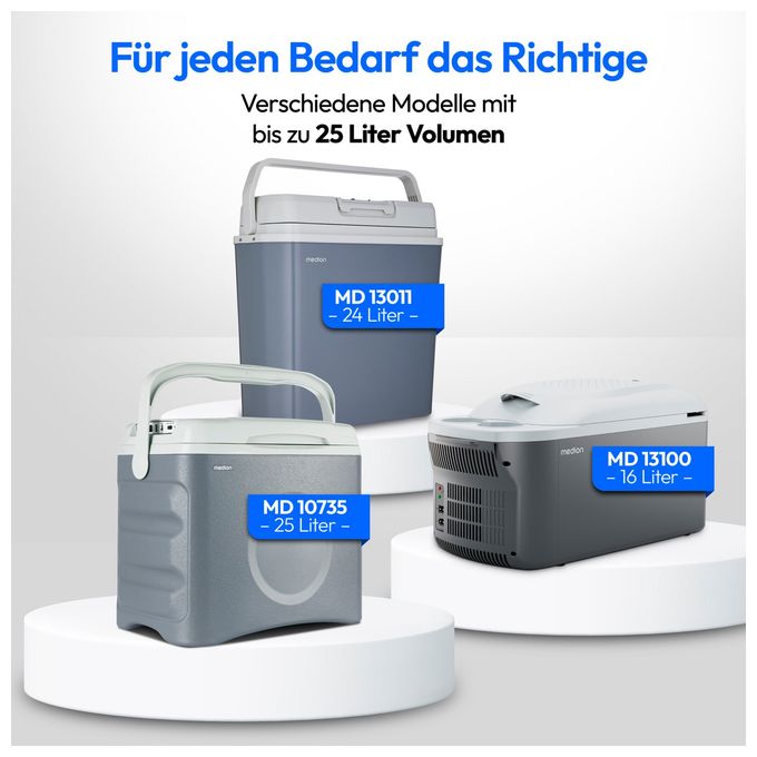 16 l Kühlbox 57 W  MD13100 (Grau, Weiß) 