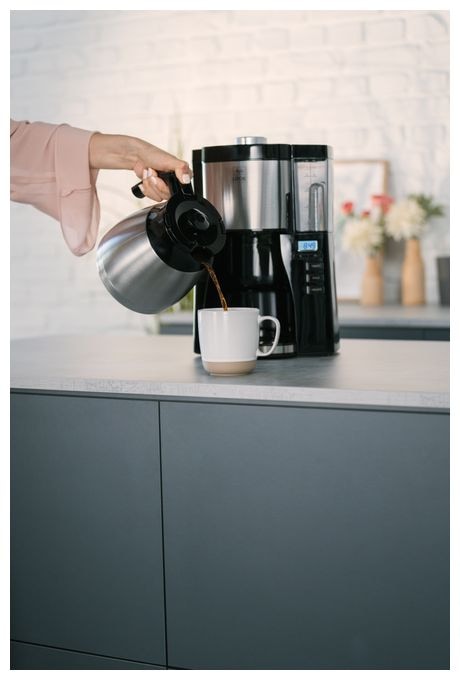 10 Tassen Thermo Filterkaffeemaschine 1,3 l  1025-18 Look Therm Perfection (Schwarz, Silber) 