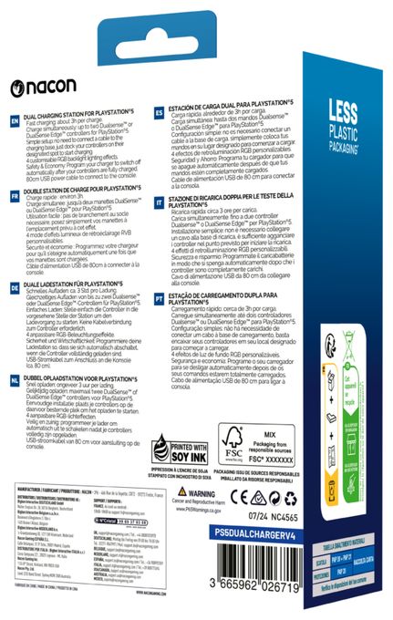 Ladestation PlayStation PS5 Kabelgebunden  Dual Charger V4 (Schwarz, Weiß) 