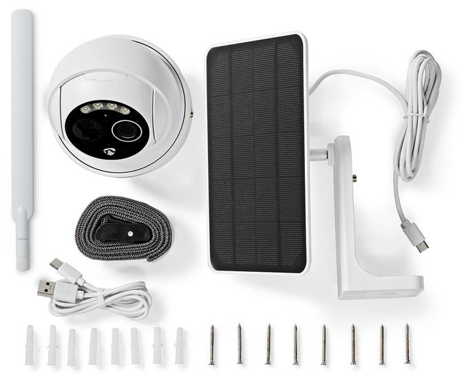 1920 x 1080 Pixel IP-Sicherheitskamera IP65 4G Außen Nachtsicht  SmartLife SIMCBO50WT (Weiß) 