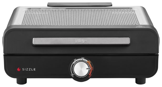 1 Zone(n) 1450 W mit 233 x 355 mm Fläche  GR101EU Sizzle Grillplatte + Plancha (Schwarz) 