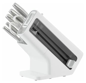 StaySharp Rostfreier Messerblock mit integriertem Schleifer 6-teiliges Set 