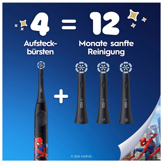 iO Kids 6+ Marvel Spiderman Aufsteckbürsten, 2 Stück 