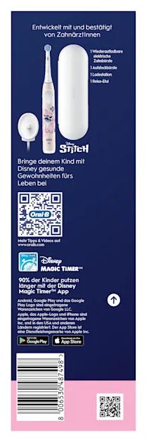 Rotierende Zahnbürste für Kinder  Kids Stitch (Weiß/Pink) 