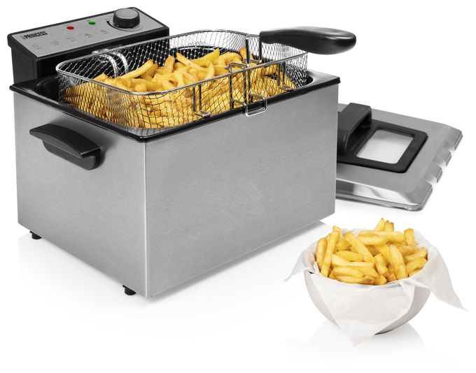 Doppel Fritteuse 5 l 3270 W  185000 (Schwarz, Edelstahl) 