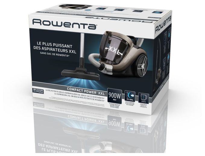 Bodenstaubsauger Beutellos 900 W  RO4B30 Compact Power XXL (Schwarz, Bronze) 