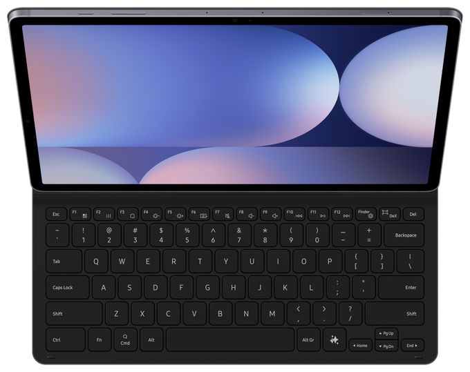 für Samsung Galaxy Tab S10+, Galaxy Tab S9+, Galaxy Tab S9 FE+ bis 31,5 cm (12.4") Kratzresistent mit Magnetisch  Book Cover Keyboard Slim (Schwarz) 