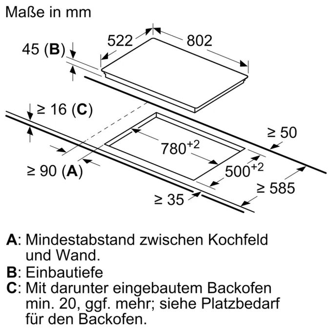 Backofen-Set normal mit autarkem 80 cm Glaskeramik Kochfeld EQPOWER35K (HB013FBB1 + ET81RBHA1D) 