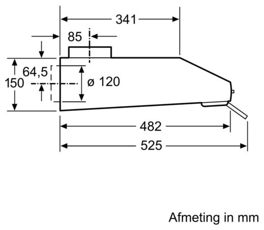 Abluft/Umluft Dunstabzugshaube/Esse Unterbau 60 cm (Weiß) iQ100 LU63LCC20 