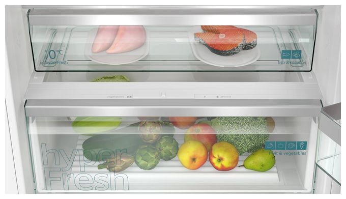 285 l / 98 l Kühl-Gefrierkombi freistehend NoFrost 256 kWh Jahr  iQ300 KB96NVFE0 (Nicht zutreffend) 