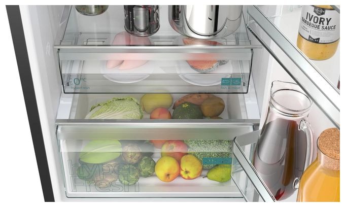 260 l / 103 l Kühl-Gefrierkombi freistehend NoFrost 129 kWh Jahr  iQ300 KG39NXXBF (Edelstahl) 