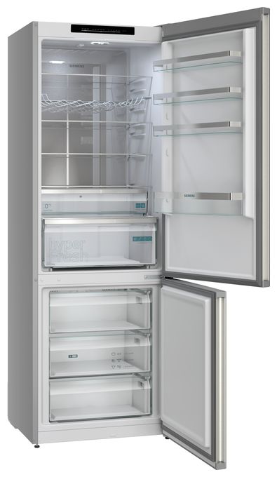 311 l / 129 l Kühl-Gefrierkombi freistehend NoFrost 142 kWh Jahr  iQ300 KG49NVIBG (Edelstahl) 