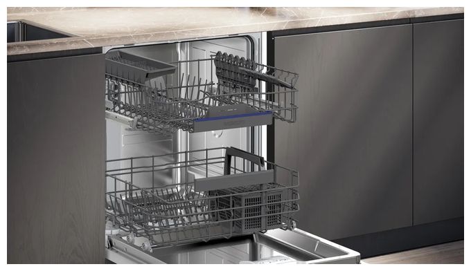 60 cm Geschirrspüler teilintegriert (ohne Front) Sehr leise 13 Maßgedecke aquaStop Funktion Wärmetauscher iQ300 SN53HS16AE 