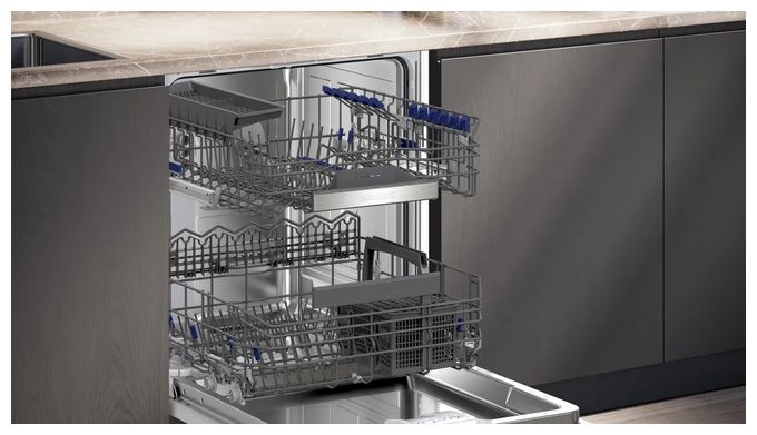 60 cm Geschirrspüler vollintegriert (ohne Front) Sehr leise 13 Maßgedecke aquaStop Funktion Wärmetauscher/Türöffnungstrocknung iQ300 SX63EX21AE 