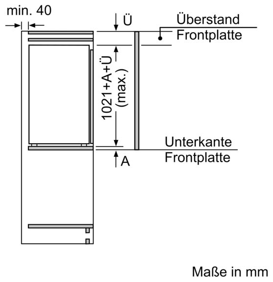 Einbaukühlschrank EEK: D 77 kWh Jahr iQ500 KI31RADD1 