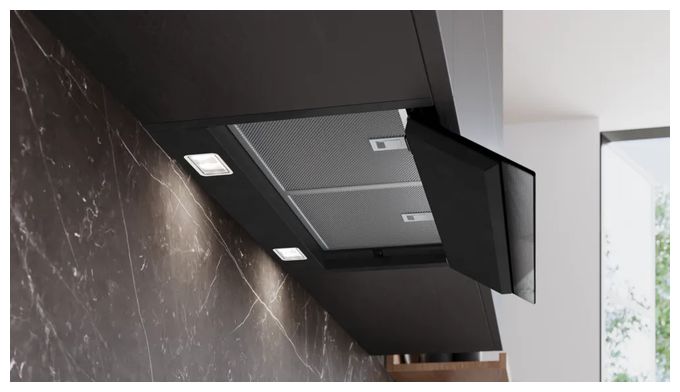 Abluft/Umluft Dunstabzugshaube/Esse Einbau 90 cm (Schwarz) iQ500 LJ97BDP60 