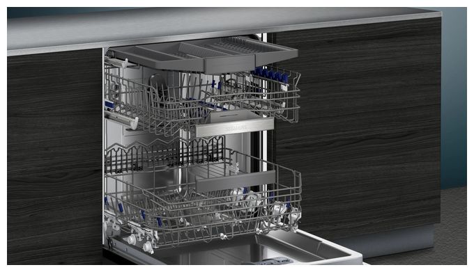 60 cm Geschirrspüler teilintegriert (ohne Front) Sehr leise 14 Maßgedecke aquaStop Funktion iQ500 SN55ZS07CE 