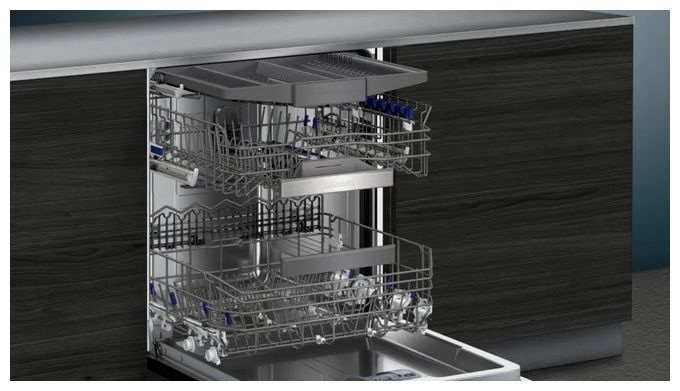 60 cm Geschirrspüler vollintegriert (ohne Front) Sehr leise 14 Maßgedecke aquaStop Funktion Zeolithe iQ500 SN65ZX07CE 