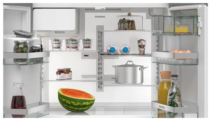 Side-by-Side Kühl-/ Gefrierkombination French Door 375 l / 199 l 327 kWh NoFrost 1830 mm x 905 mm  iQ700 KF96DPPEA (Edelstahl) 