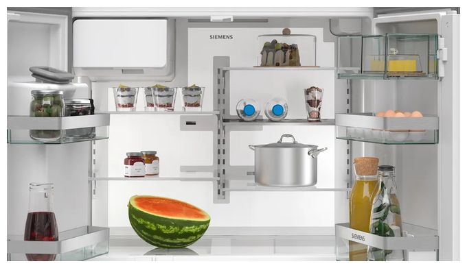 Side-by-Side Kühl-/ Gefrierkombination French Door 375 l / 199 l 327 kWh NoFrost 1830 mm x 905 mm  iQ700 KF96DPXEA (Grau) 