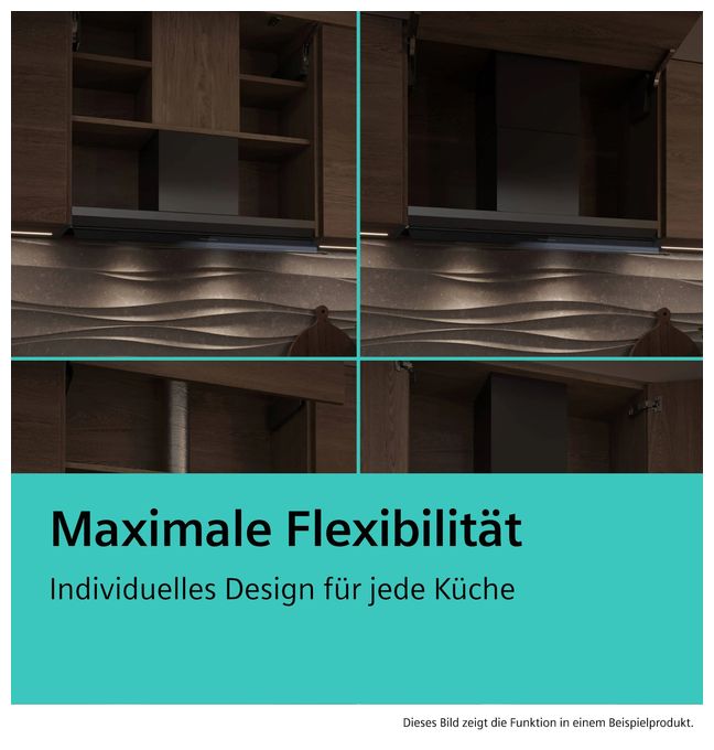 Dunstabzugshaube Einbau 80 cm Abluft/Umluft (Schwarz) iQ700 LJ89BET65 