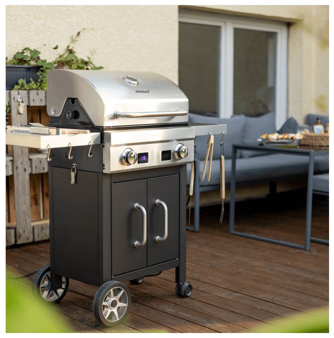 2800 W mit 540 x 320 mm Fläche  VG7000 Devils Choice Grillcenter (Schwarz/Metallisch) 