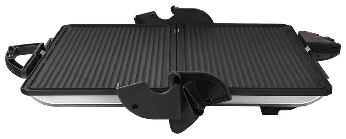 2000 W mit 370 x 230 mm Fläche  PG4.3 Kontaktgrill (Schwarz/Chrom) 