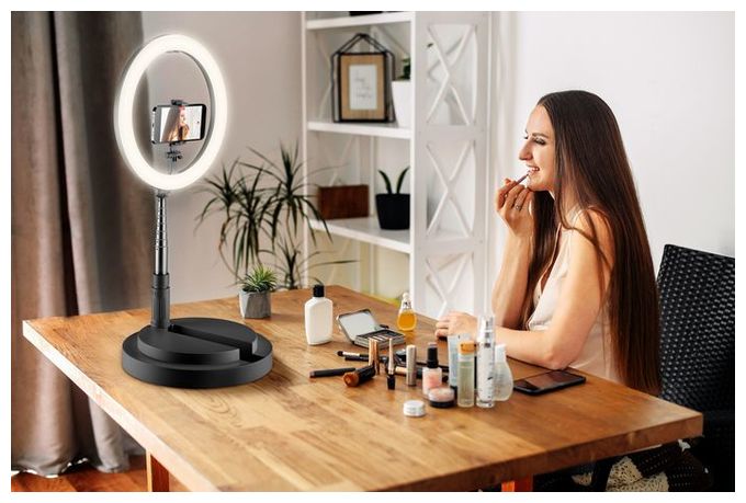 70 mm Universal  Selfie Ring Compact (Schwarz) 