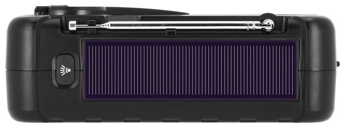 DAB+, FM Radio Tragbar Wasserfest IPX4  TechniRadio Solar 2 (Schwarz, Orange) 