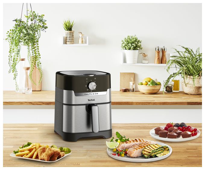 Heißluftfritteuse 4,2 l 1550 W  EY501D Easy Fry & Grill Classic (Edelstahl) 