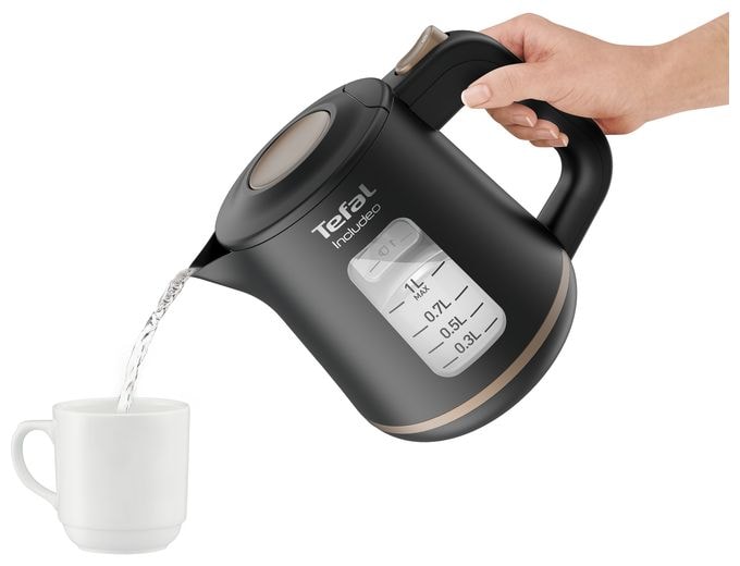 1,0 l Wasserkocher 2400 W  KI533811 Includeo (Schwarz) 