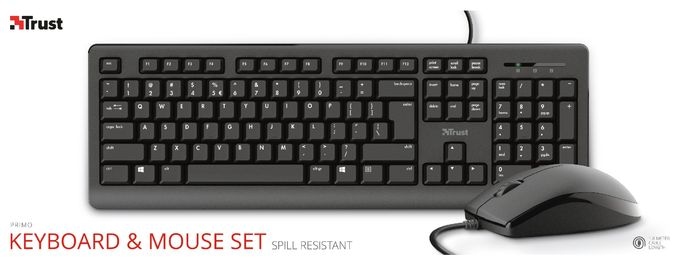 Büro Tastatur USB  Primo (Schwarz) 