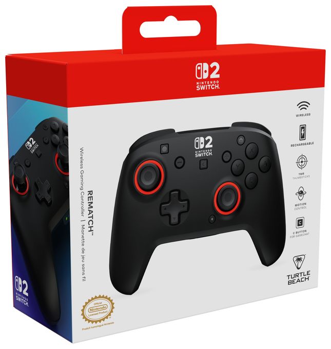 Gamepad für Nintendo Switch, Nintendo Switch 2, Nintendo Switch Lite, Nintendo Switch OLED  Rematch Wireless Controller (Anthrazit) 