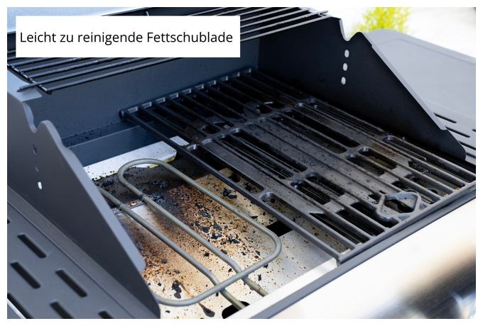 2600 W  58595 Barbecue Grill-Wagen Buddy (Schwarz, Edelstahl) 