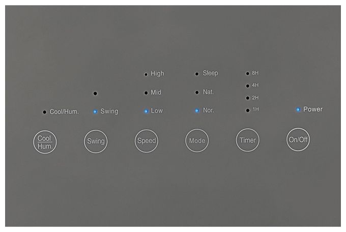 Turmventilator Stand  Fresh (Grau, Weiß) 