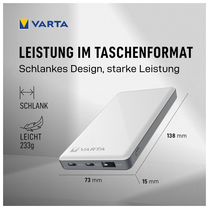10000 mAh Powerbank USB Typ-C  Energy (Schwarz/Weiß) 