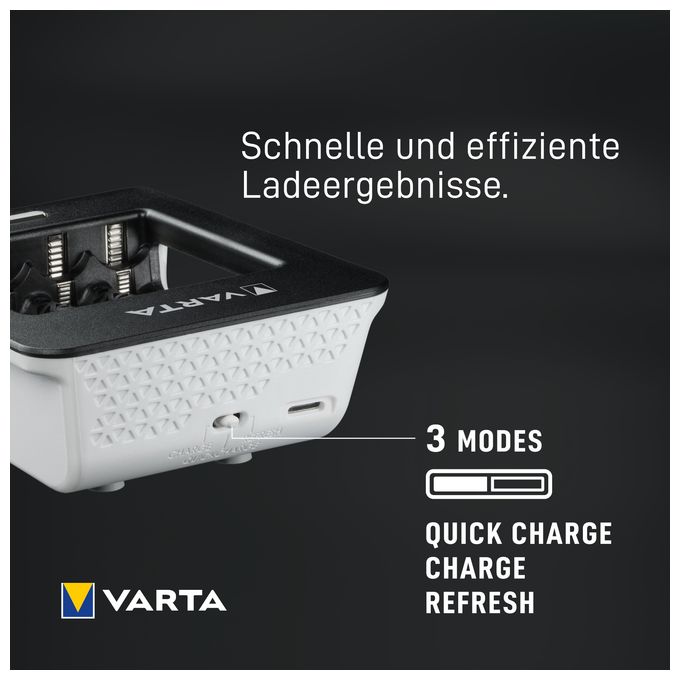 LCD Ultra Fast Charger+ AA & AAA (NiMH Akkus inkl. 4x AA 2100 mAh Akkus & AC sdapter & 12 V Adapter), schwarz 