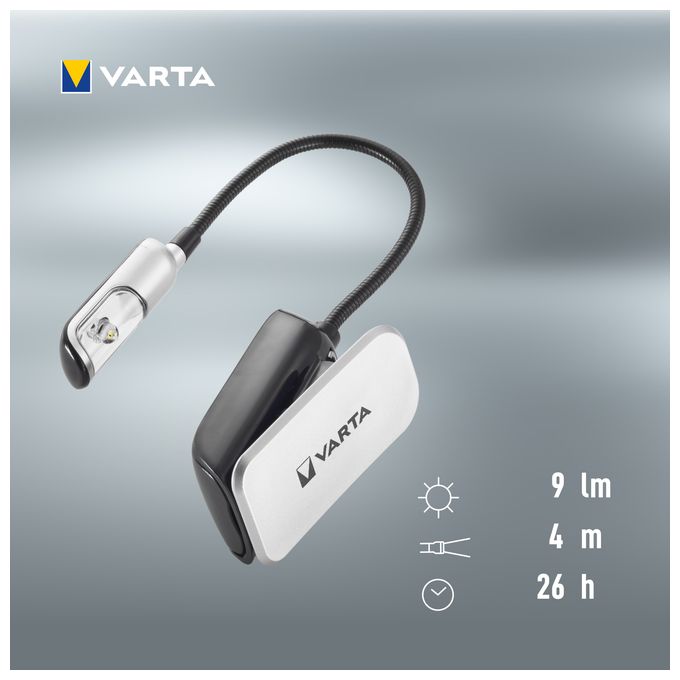 Leselampe LED inkl. 2x CR2032 Batterien, Book Light, Klemmlampe, Leselicht für Buch, Tastatur, Tischleuchte für Notenständer 