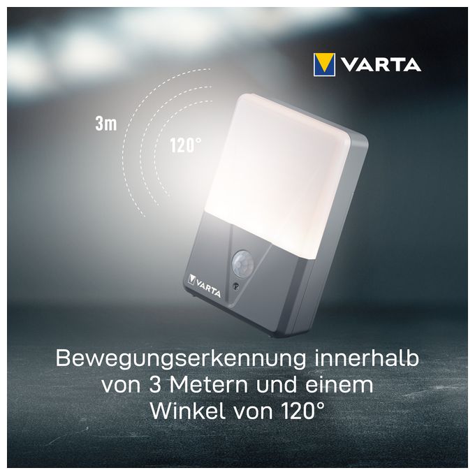 LED Wandbeleuchtung für den Außenbereich Warmweiß Batterie  Motion Sensor Outdoor Light Twin Pack (Grau/Weiß) 