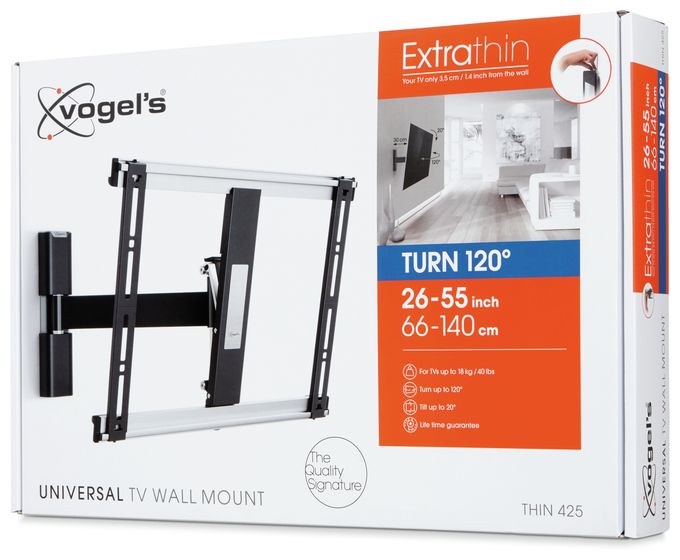 Wand Halterung bis 139,7 cm (55") 18 kg 0 - 20° Thin 425 