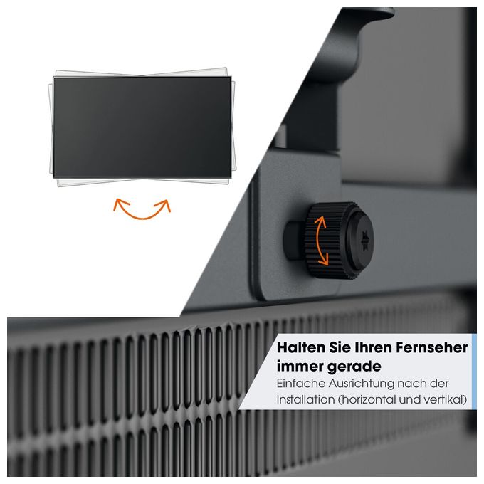 Wand Halterung 180° bis 165,1 cm (65") 25 kg 0 - 20° neigbar TVM3445 