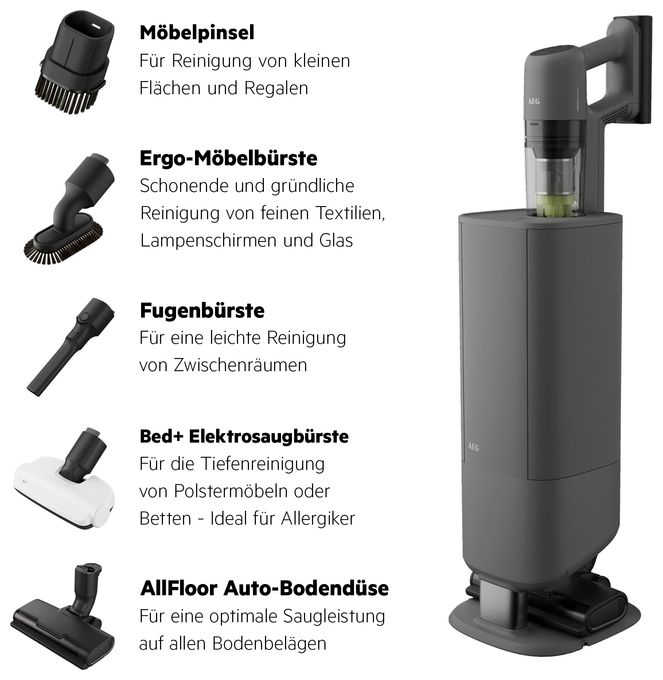 Handstaubsauger Beutellos bis 40 min Laufzeit 21,6 V HEPA  AP72UB21ES Ultimate 7000 (Grau) 