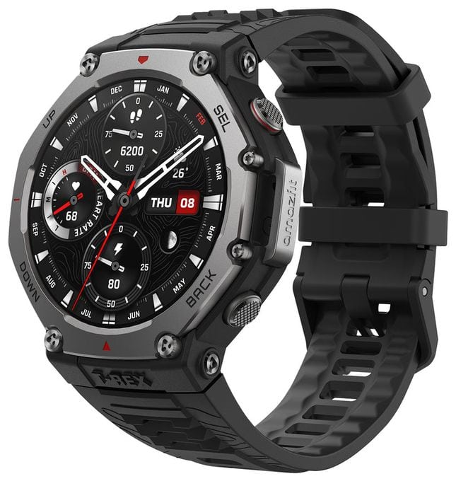 Digital 48.5 mm  Smartwatch Rund 326 ppi  T-Rex 3 (Schwarz) 