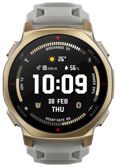 Digital 44 mm Smartwatch Rund 353 ppi  T-Rex 3 Pro (Gold) 