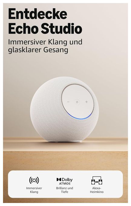 Wlan Lautsprecher mit Bluetooth Amazon Alexa  Echo Studio (2025) (Weiß) 